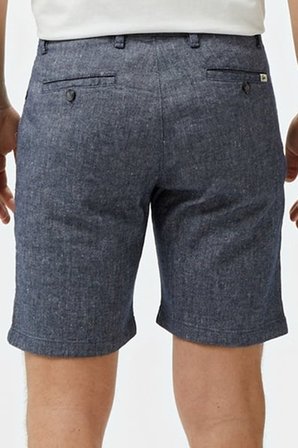 Lacoste Men's Slim Fit Bermuda Shorts Erkek Dar Kesim Keten Bermuda Şort Lacivert