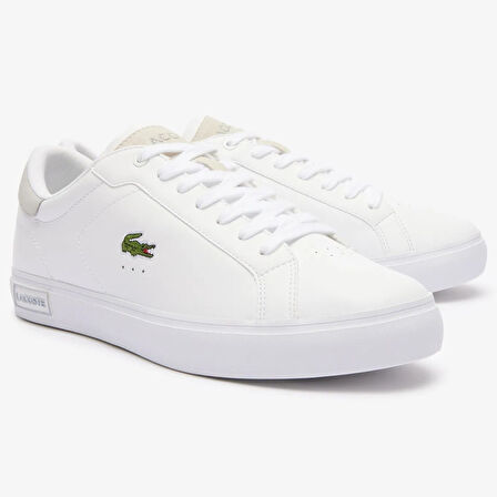 Lacoste Powercourt Unisex White Sneaker Unisex Günlük Spor Ayakkabı Beyaz 