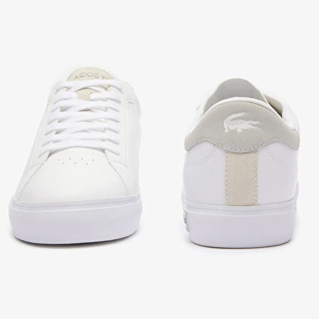 Lacoste Powercourt Unisex White Sneaker Unisex Günlük Spor Ayakkabı Beyaz 