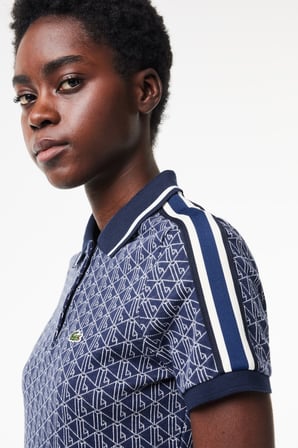 Lacoste Slim Fit Polo T-Shirt Kadın Polo Yaka Tişört Lacivert