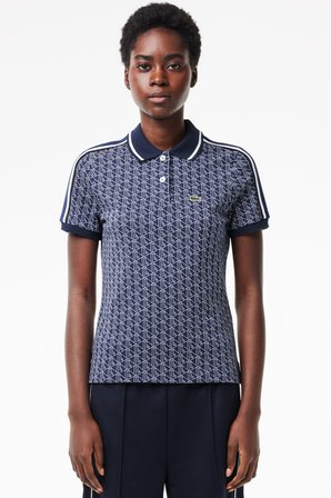 Lacoste Slim Fit Polo T-Shirt Kadın Polo Yaka Tişört Lacivert