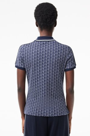 Lacoste Slim Fit Polo T-Shirt Kadın Polo Yaka Tişört Lacivert