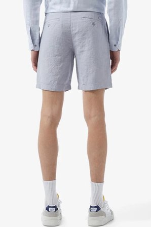 Lacoste Men's Slim Fit Linen Bermuda Shorts Grey Erkek Dar Kesim Keten Şort Gri