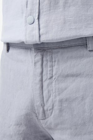 Lacoste Men's Slim Fit Linen Bermuda Shorts Grey Erkek Dar Kesim Keten Şort Gri