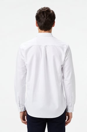 Lacoste Mens Regular Fit White Shirt Standart Kesim Organik Pamuk Erkek Gömlek Beyaz