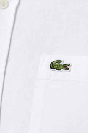 Lacoste Mens Regular Fit White Shirt Standart Kesim Organik Pamuk Erkek Gömlek Beyaz