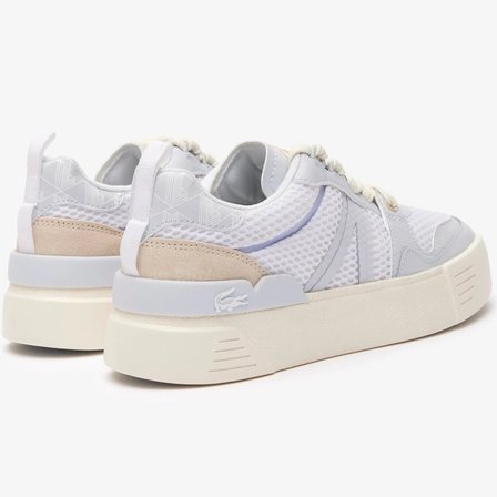 Lacoste  L002 Womens Sneaker Suni Deri Tekstil Kadın Günlük Spor Ayakkabı Beyaz