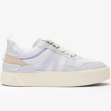 Lacoste  L002 Womens Sneaker Suni Deri Tekstil Kadın Günlük Spor Ayakkabı Beyaz