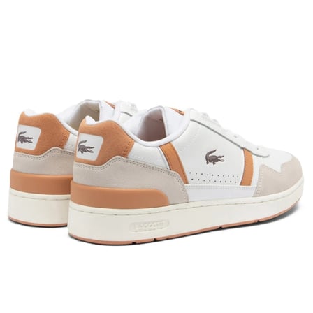 Lacoste T-Clip Leather Mens Sneaker Hakiki Deri Günlük Spor Ayakkabı Beyaz
