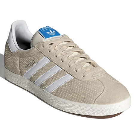 Adidas Gazelle Leather Mens Sneaker Hakiki Deri Günlük Spor Ayakkabı Bej