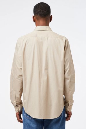 Lacoste Men's Regular Fit Beige Shirt Normal Kesim Erkek Gömlek Bej