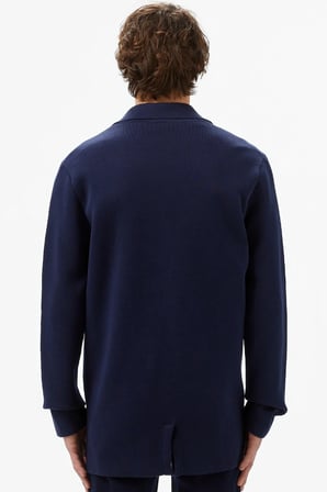 Lacoste Men's Classic Fit V Neck Cardigan Erkek Classic Fit V Yaka Triko Hırka Lacivert