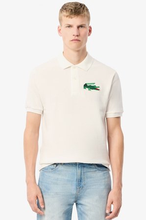 Lacoste Classic Fit Polo T-Shirt Erkek Polo Yaka Tişört Beyaz