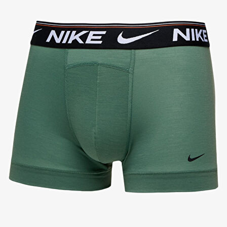 Nike Dri Fit Ultra Comfort 3 Pack Micro 3 lü Paket Kısa Boxer Siyah Kiremit Yeşil