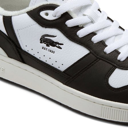 Lacoste T-Clip Set Leather Mens Sneaker Hakiki Deri Erkek Günlük Spor Ayakkabı Siyah Beyaz