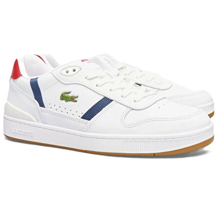 Lacoste T-Clip Set Hakiki Deri Erkek Beyaz Sneaker