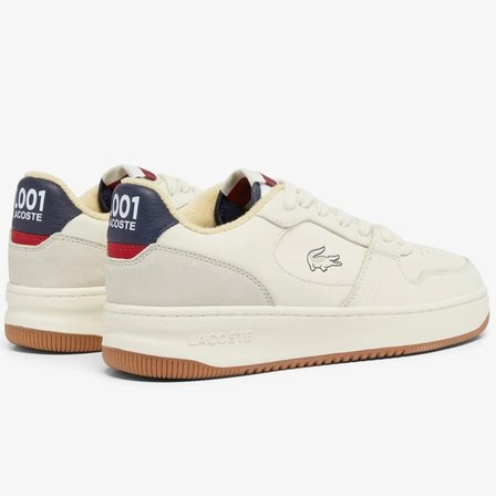 Lacoste L001 224 9 SMA Leather Mens Sneaker Hakiki Deri Erkek Günlük Spor Ayakkabı Krem