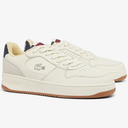 Lacoste L001 224 9 SMA Leather Mens Sneaker Hakiki Deri Erkek Günlük Spor Ayakkabı Krem