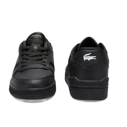 Lacoste 224 2 SMA T-Clip Set Leather Mens Sneaker Hakiki Deri Erkek Günlük Spor Ayakkabı Siyah