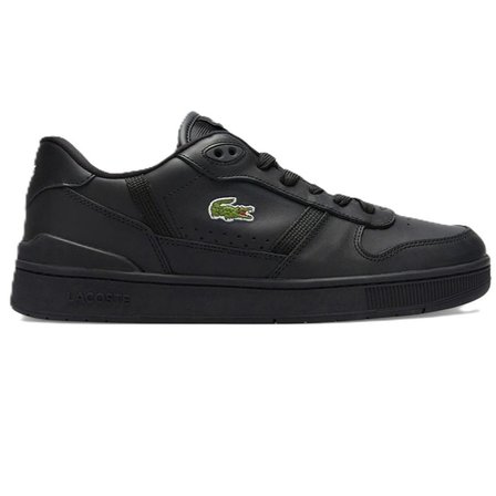 Lacoste 224 2 SMA T-Clip Set Leather Mens Sneaker Hakiki Deri Erkek Günlük Spor Ayakkabı Siyah
