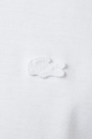 Lacoste Mens Slim Fit White Cotton Shirt Dar Kesim Pamuklu Erkek Gömlek Beyaz