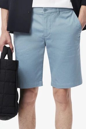 Lacoste Men's Slim Fit Bermuda Shorts Erkek Dar Kesim Pamuk Bermuda Şort Mavi