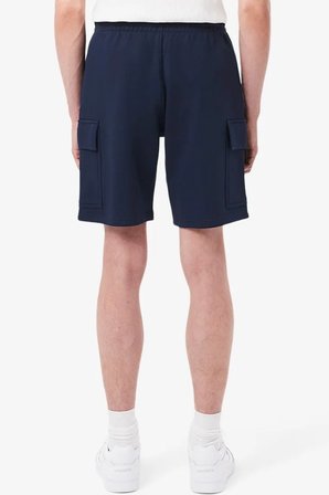 Lacoste Mens Reguler Fit Cotton Fleece Cargo Shorts Erkek Kargo Cepli Pamuk Şort Lacivert