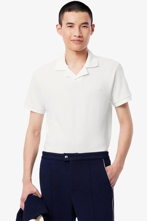 Lacoste Men's Classic Fit Paris Polo T-shirt Erkek Paris Polo Yaka Tişört Beyaz