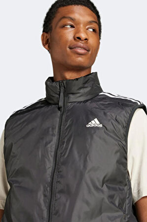Adidas Essentials  3 Stripes Ins Erkek Dik Yaka Spor Yelek Siyah