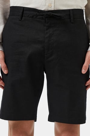 Lacoste Men's Regular Fit Black Bermuda Shorts Erkek Keten Pamuk Bermuda Şort Siyah
