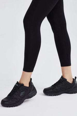 Skechers Hillcrest Outdoor Memory Foam Leather Womens Walking Shoes Hakiki Deri Hafızalı Taban Hakiki Deri Kadın Yürüyüş Ayakkabısı Siyah