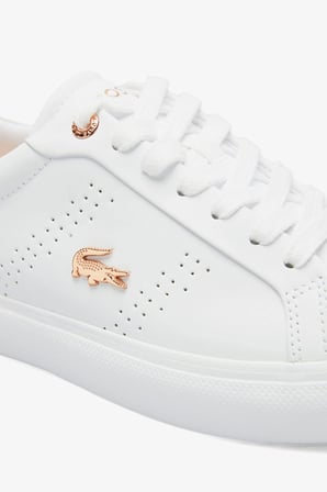 Lacoste Powercourt 2.0 Leather Womens Sneaker Hakiki Deri Kadın Günlük Spor Ayakkabı Beyaz