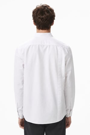 Lacoste Men's Regular Fit White Shirt Standart Kesim Düğmeli Yaka Pamuklu Erkek Gömlek Beyaz