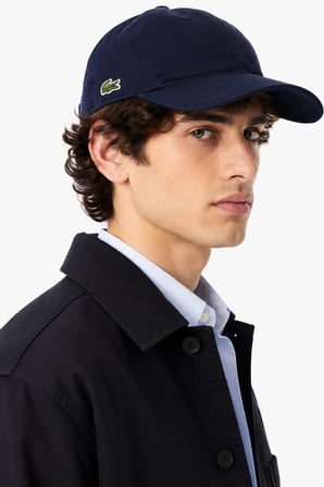 Lacoste Men's Relaxed Fit Jacket Rahat Kesim Ornanik Pamuk Kadife Düğmeli Erkek Ceket Lacivert