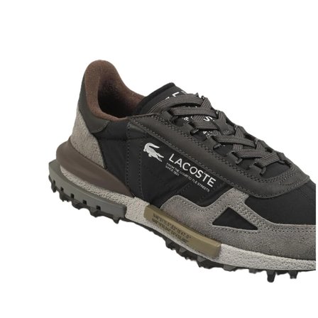 Lacoste Elite Active 225 4 SMA Leather Mens Sneaker Hakiki Deri Erkek Günlük Spor Ayakkabı Siyah