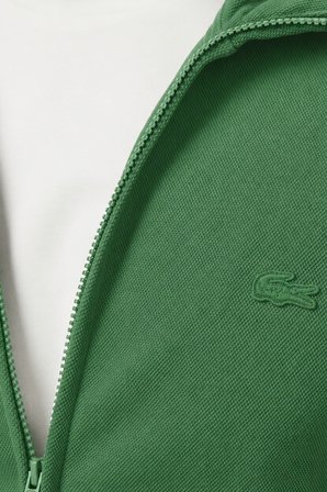 Lacoste Men's Slim Fit Zip Up Monogram Sweatshirt Erkek Tam Fermuarlı Logolu Sweatshirt Yeşil