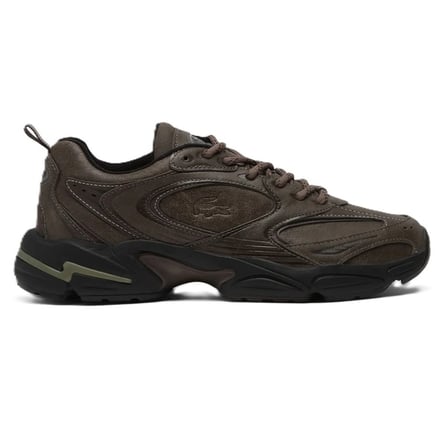 Lacoste Storm 96 2K SMA Leather Mens Sneaker Hakiki Deri Erkek Günlük Spor Ayakkabı Kahverengi