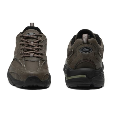 Lacoste Storm 96 2K SMA Leather Mens Sneaker Hakiki Deri Erkek Günlük Spor Ayakkabı Kahverengi
