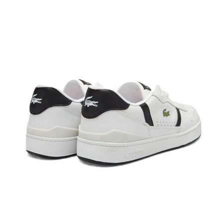 Lacoste T-Clip 225 8 SMA  Leather Mens Sneaker Hakiki Deri Günlük Spor Ayakkabı Beyaz Siyah