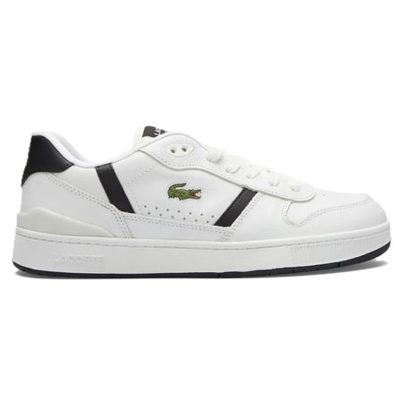 Lacoste T-Clip 225 8 SMA  Leather Mens Sneaker Hakiki Deri Günlük Spor Ayakkabı Beyaz Siyah