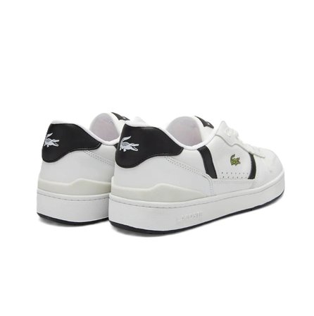 Lacoste T-Clip 225 8 SMA  Leather Mens Sneaker Hakiki Deri Günlük Spor Ayakkabı Beyaz Siyah
