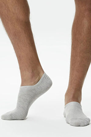 Lacoste Soft Ribbing High Stretch Reinforced Heels and Tips 3-pack Sock Unisex Babet Çorap 3 Lü Gri