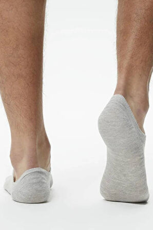 Lacoste Soft Ribbing High Stretch Reinforced Heels and Tips 3-pack Sock Unisex Babet Çorap 3 Lü Gri