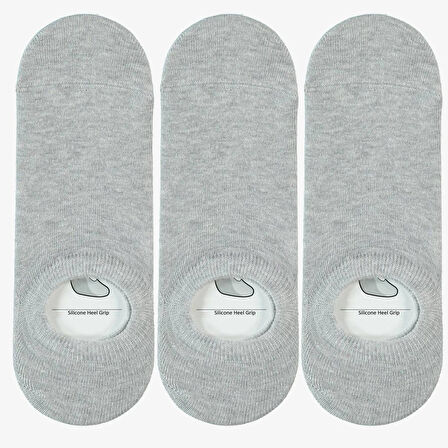 Lacoste Soft Ribbing High Stretch Reinforced Heels and Tips 3-pack Sock Unisex Babet Çorap 3 Lü Gri