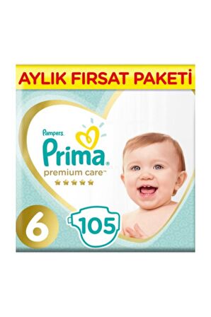 Prima Bebek Bezi Premium Care 6 Beden 105 Adet