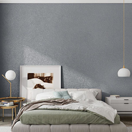 50x280cm(1,4m2) Gri Isı ve Ses Yalıtım Kendinden Yapışkanlı Duvar Kağıdı Dokulu Esnek Silinebilir