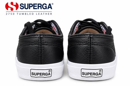 Superga 2750 Tumbled Leather Unisex Siyah Sneaker - 40