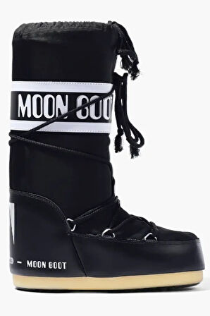 Moon Boot Icon Nylan Clasik Snowboot Kadın Uzun Bot Siyah