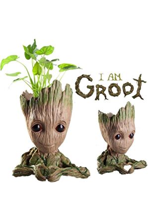 Galaksinin Koruyucuları Baby Groot Figür Kalpli Saksı Kalemlik