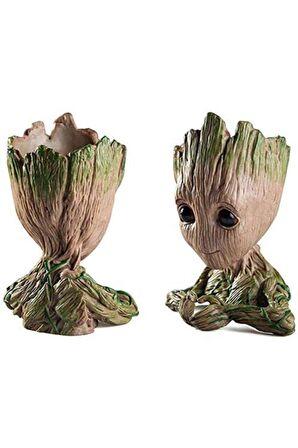 Galaksinin Koruyucuları Baby Groot Figür Kalpli Saksı Kalemlik